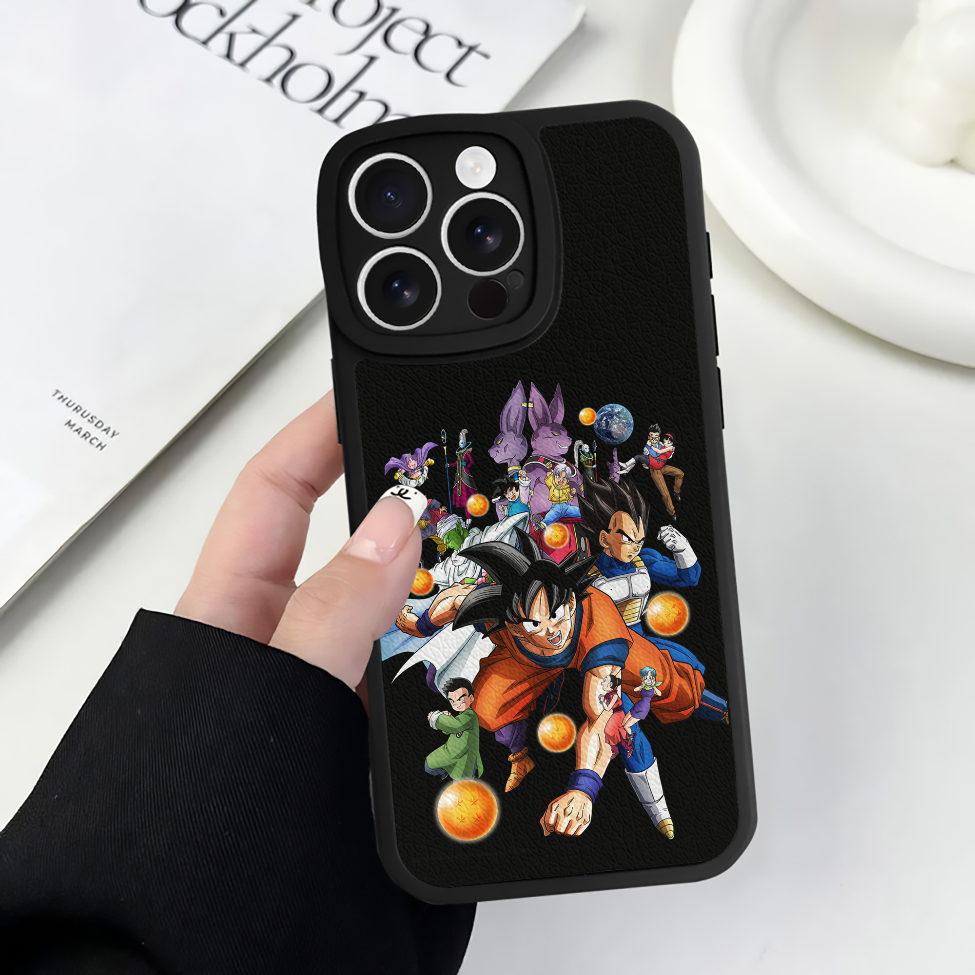 （画像用） ドラゴンボール DRAGON BALL 【iPhone 16シリーズ対応】シリコンスマホケース（レザー調） 材質：シリコン
